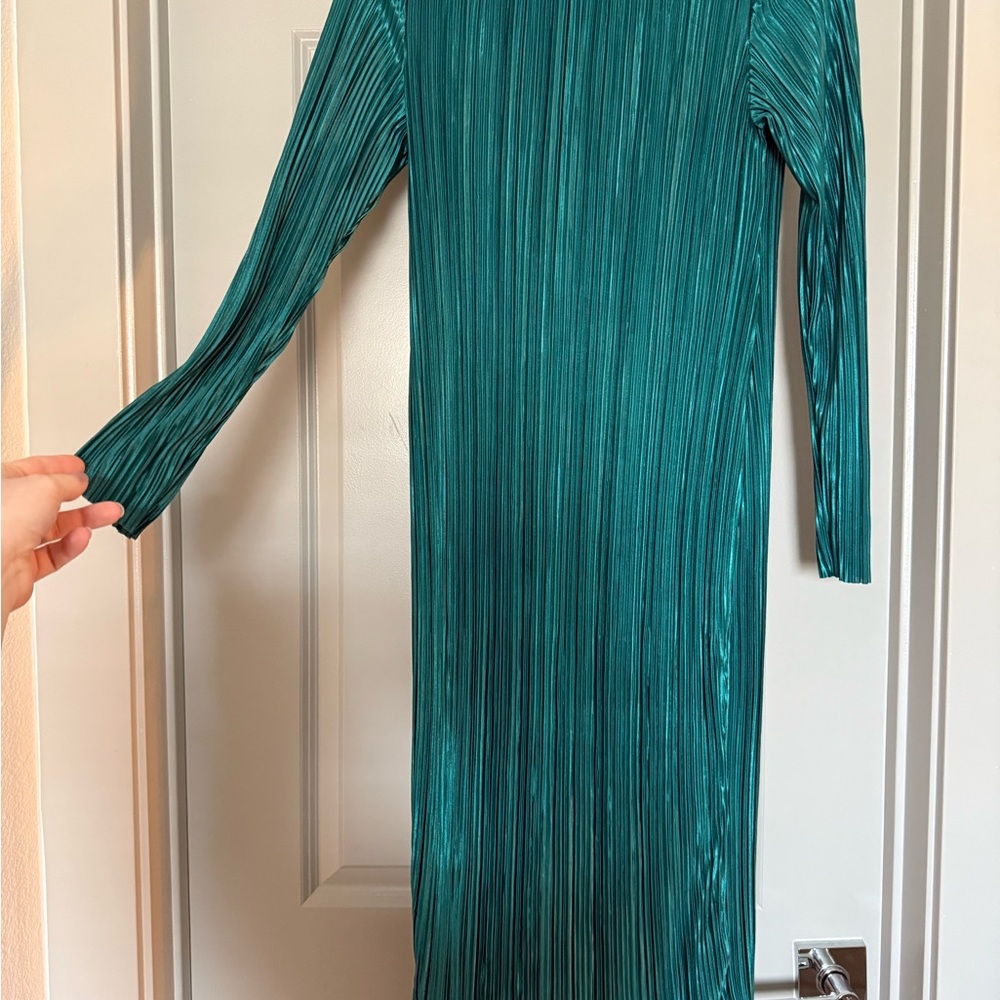 SHEIN Teal Long Sleeve Dress